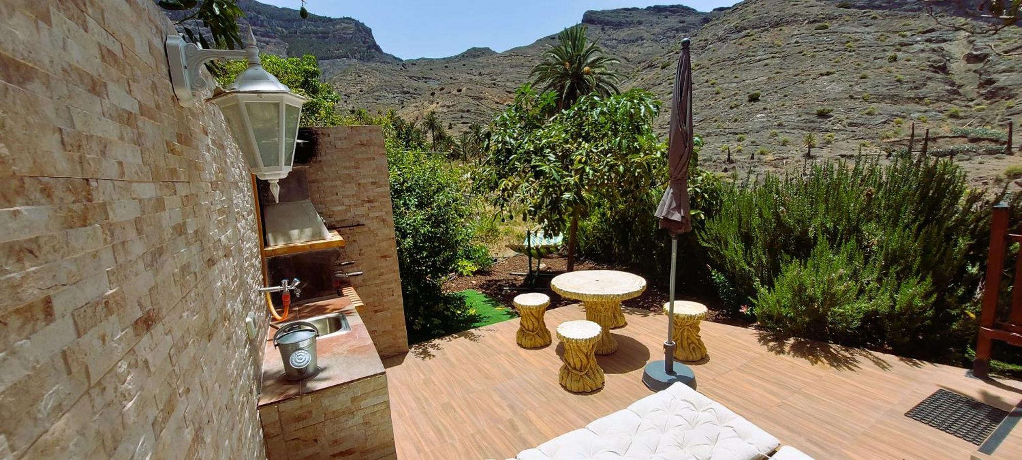 Cabana Los Palmeros, Vista Al Mar Y La Montana Alojera Esterno foto